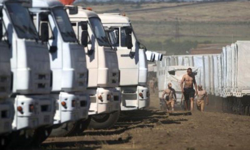 שיירת הסיוע הרוסית [צילום: AP]