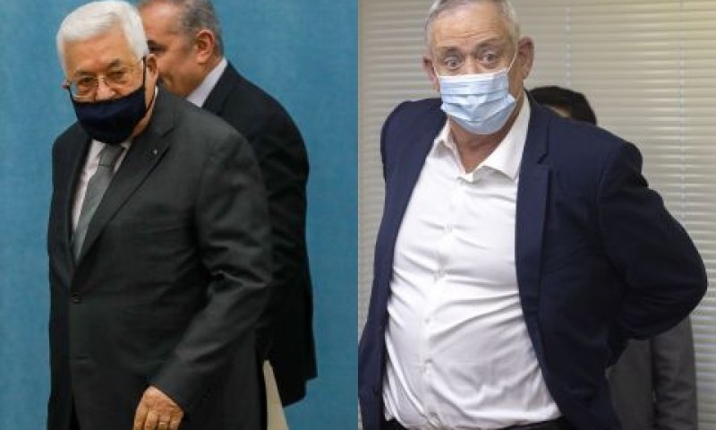 גנץ ועבאס. אין תמונה מהפגישה [צילום: אוליביה פיטוסי/פלאש 90]