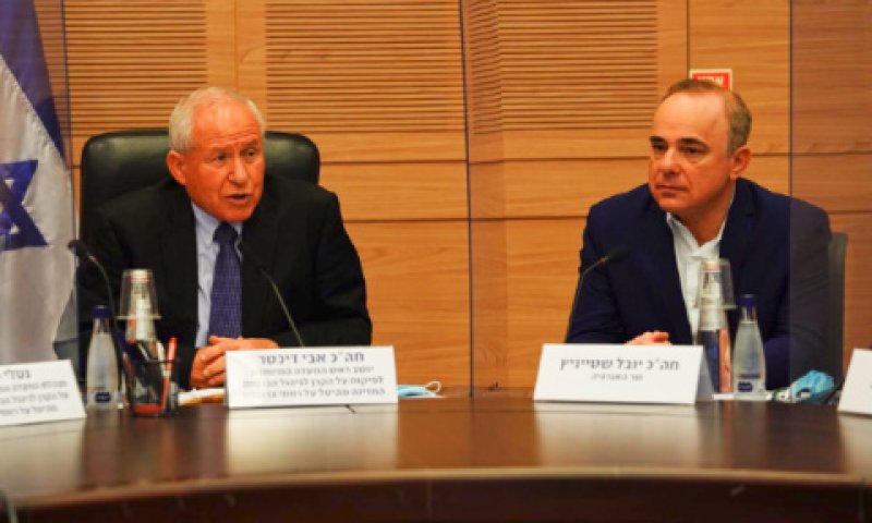 שטייניץ ודיכטר [צילום: עדינה ולמן/דוברות הכנסת]