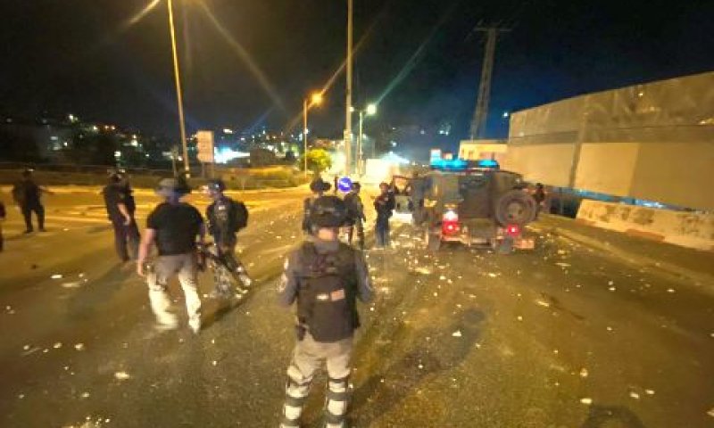 הפרות סדר בשפרעם [צילום: דוברות המשטרה]