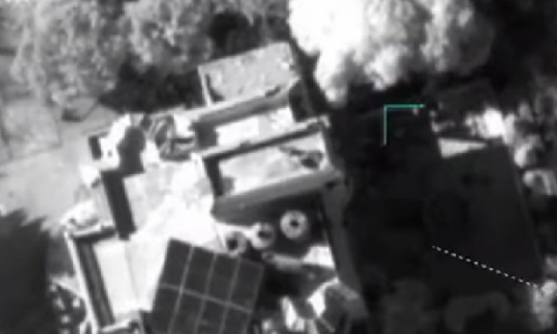 אחד ממבני חיזבאללה שהותקף הלילה [צילום: דובר צה"ל]
