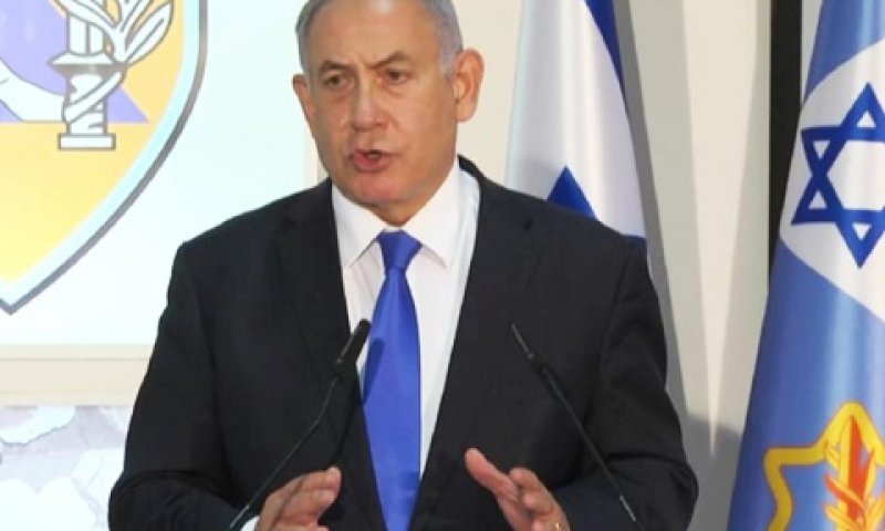 נתניהו, הערב בפיקוד העורף [צילום: לע"מ]