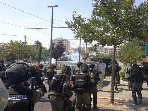 כוחות משטרה בהלווית הנער משועפאט [צילום: משטרת ישראל]