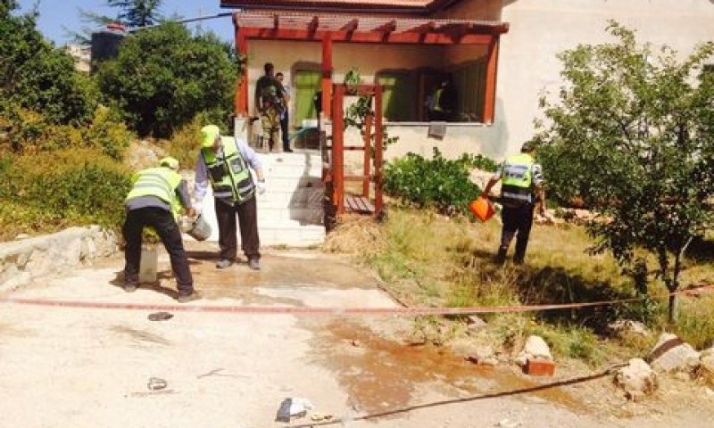 זירת הרצח. לרוצח יש אחים קטנים [צילום: דוברות זק"א]