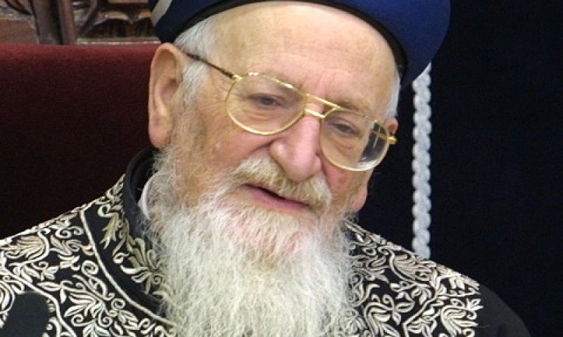 חזר להכרה. הרב אליהו [צילום: פלאש 90]