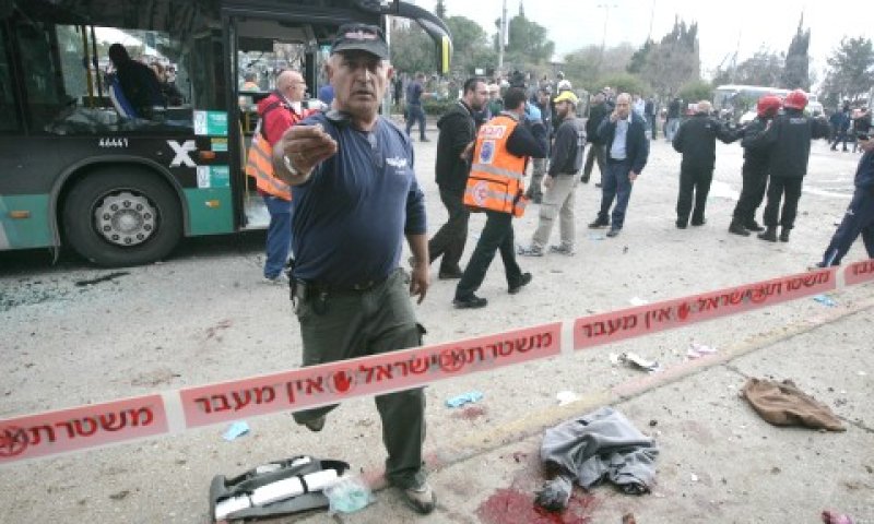 זירת הפיגוע בירושלים [צילום: פלאש 90]
