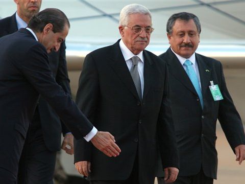 אבו מאזן מגיע לפיסגה [AP]
