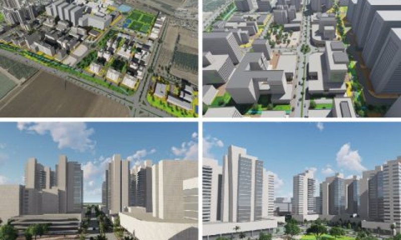 הדמיית משולש בן עמי בנהריה [באדיבות א.ג. איזן אדריכלים ובוני ערים בע"מ]