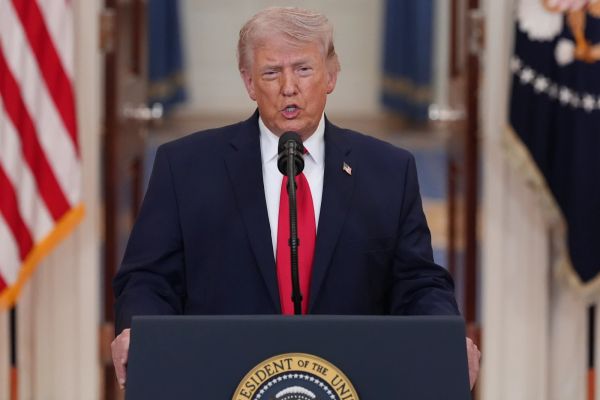 טראמפ. נמנע מלהזכיר את חדלונה של נאט"ו [צילום: AP/Alex Brandon]