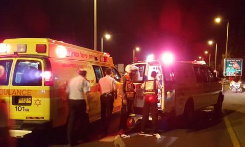 פיגוע הדקירה בגן שמואל [צילום: דוברות מד"א]