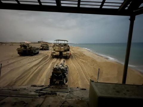 כוחות צה"ל בקו החוף במרחב זיקים [צילום: דובר צה"ל]