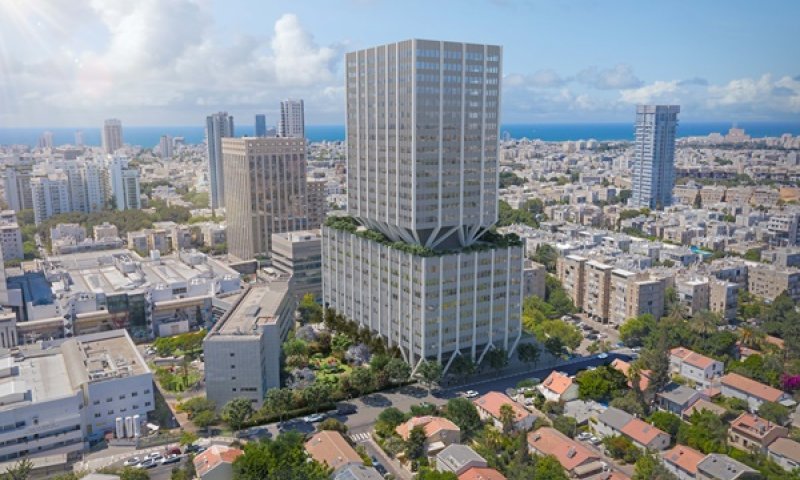מגדל האשפוז המתוכנן בבית החולים איכילוב [הדמיה: זרחי אדריכלים]