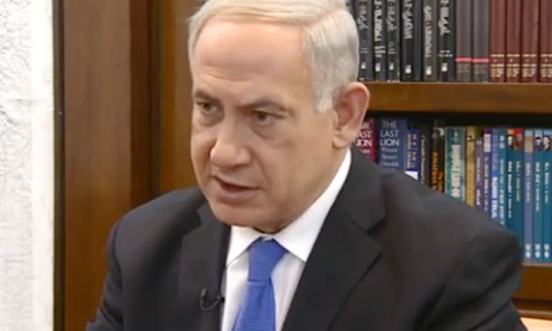 נתניהו. "מילים יפות ללא כיסוי" [צילום: מן הטלוויזיה]