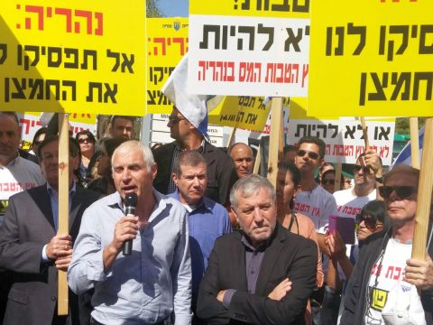 הח"כים מאין כהן וחיים ילין מיש עתיד מפגינים בירושלים