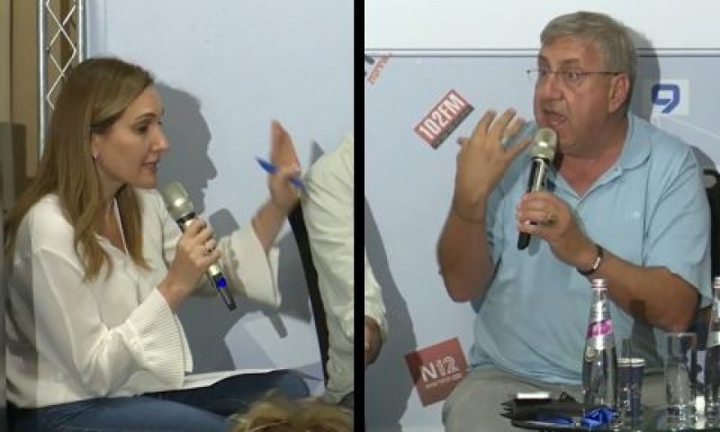 יעקב ברדוגו וקרן מרציאנו [צילום מסך: יניב כהן]