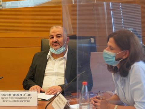 מיכל קוטלר-וונש ומנסור עבאס [צילום: דני שם-טוב/דוברות הכנסת]