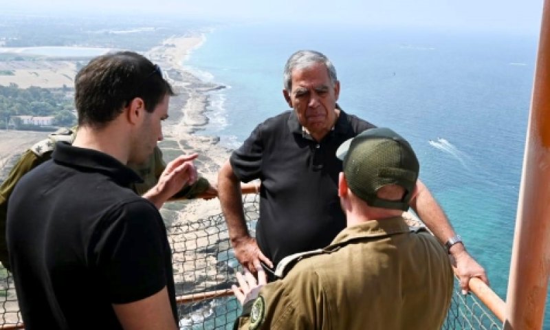 יו"ר הכנסת באזור ראש הנקרה, היום [צילום: דובר צה"ל]