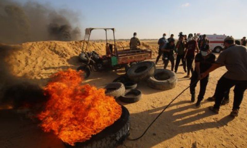 הפרות הסדר ברצועה [צילום: עבד אל-רחים חטיב/פלאש 90]