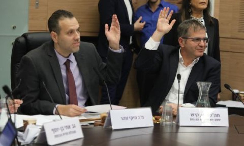 קיש וזוהר מצביעים על היו"ר החדש [צילום: יצחק הררי/דוברות הכנסת]