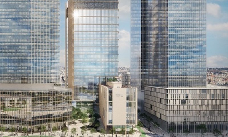 המבנה המתוכנן להנהלת הביטוח הלאומי בכניסה לירושלים [הדמיה: דוברות משרד האוצר]