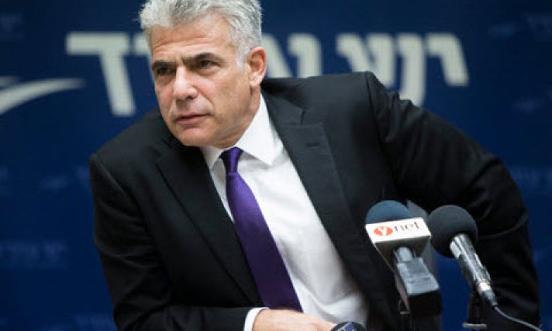 לפיד. זינוק של 16 מנדטים [צילום: יונתן זינדל/פלאש 90]