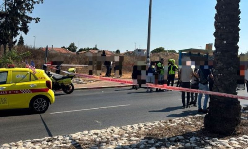הזירה בכניסה לכפר יונה [צילום: תיעוד מבצעי מד"א]