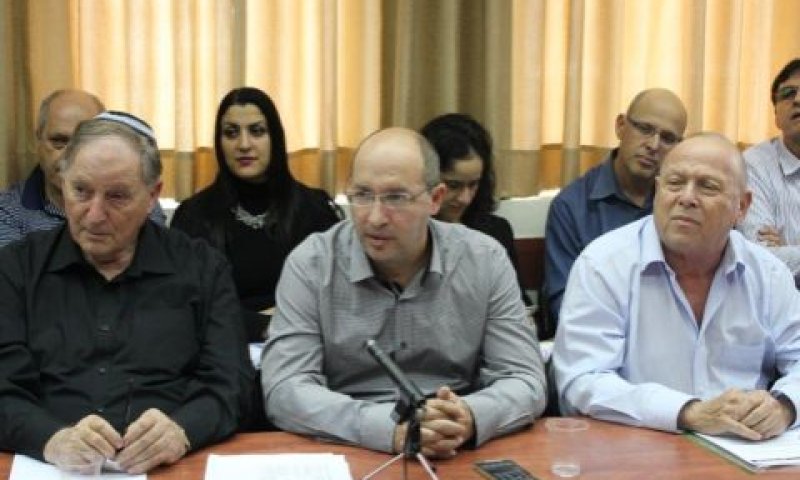 יוסי וסרמן, אבי ניסנקורן ורן ארז [צילום: דוברות ההסתדרות]