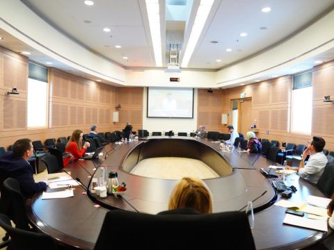 תמונת הדיון באולם השני של ועדת הקורונה בכנסת [צילום: דוברות הכנסת, עדינה ולמן]