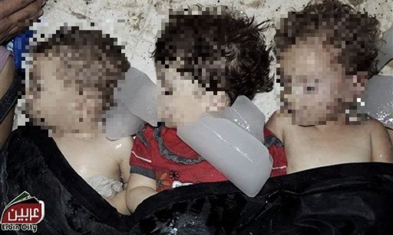 תיעוד של ילדים מחרחרים ומתים [צילום: מן הטלוויזיה]
