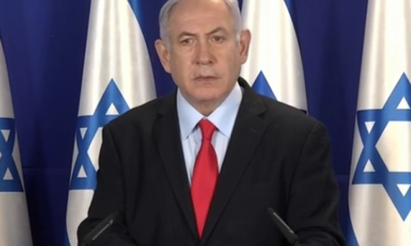 נתניהו, הערב [צילום: מתוך הטלוויזיה]