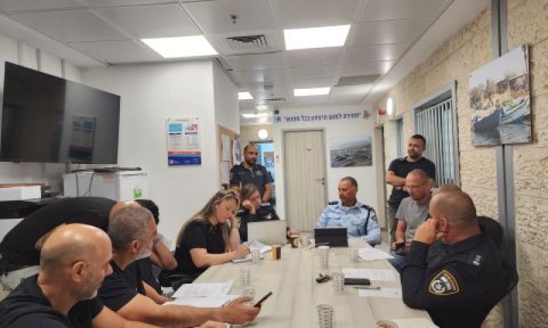 דיון הערכת מצב במרחב מנשה [צילום: דוברות המשטרה]
