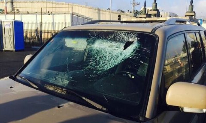 רכבו של מח"ט בנימין. ניסיון רצח [צילום: דובר צה"ל]