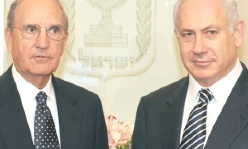 מיטשל ונתניהו. בניסיון להגיע להסכמה [צילום: פלאש 90]