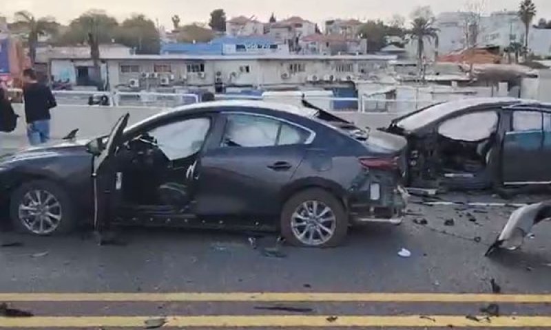 הרכב לאחר הפיצוץ [צילום: תיעוד מבצעי מד"א]