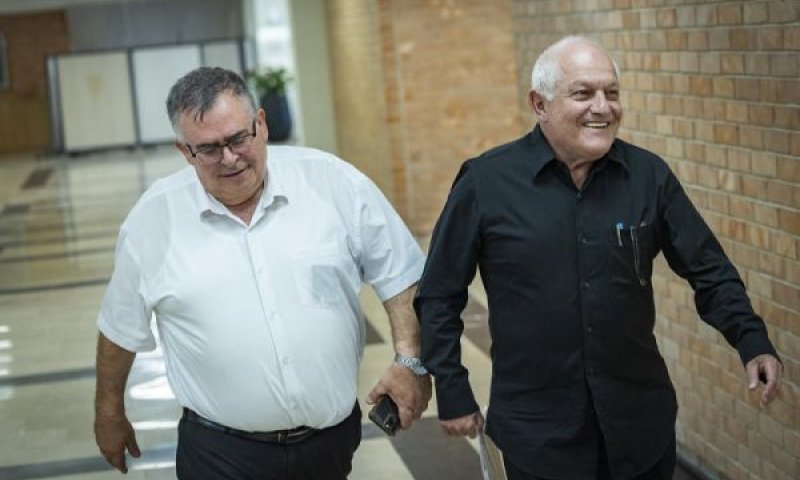 השר חיים כץ וח"כ דוד ביטן [צילום: חיים גולדברג/פלאש 90]