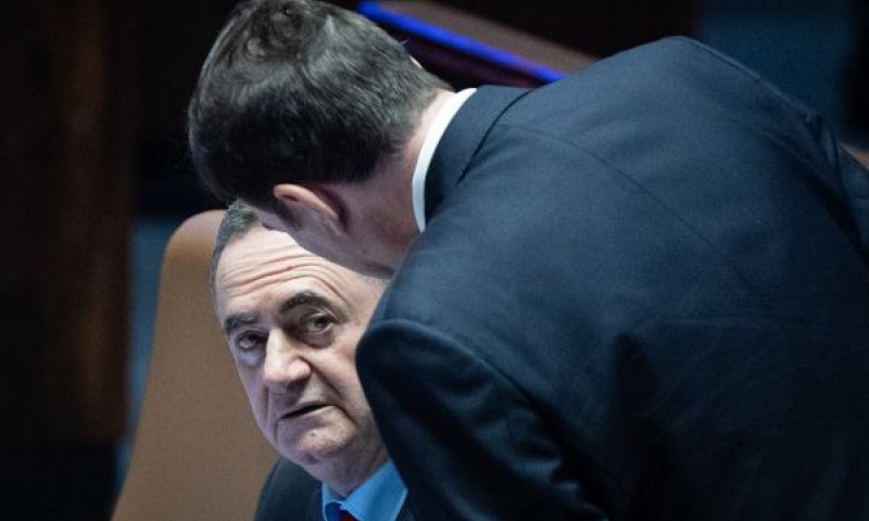 בועז ביסמוט, ישראל כ"ץ [צילום: יונתן זינדל/פלאש 90]