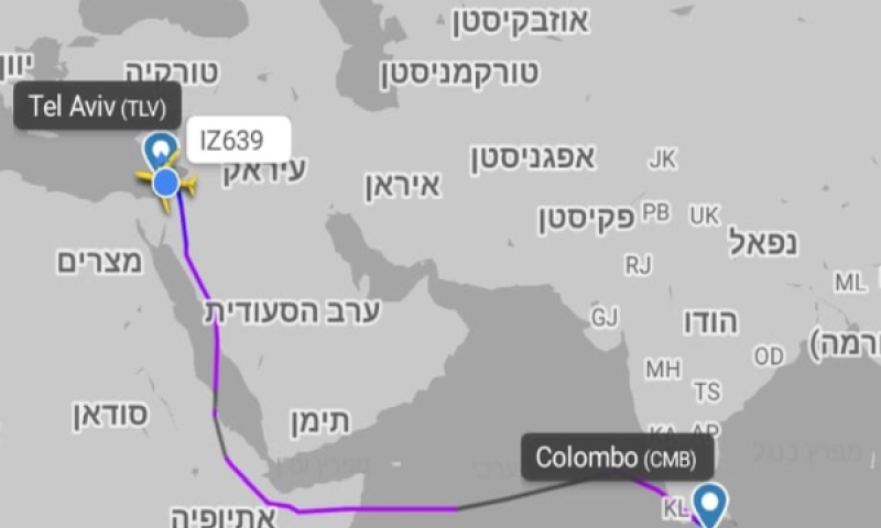 [צילום: פלי ראדר במהלך הטיסה]