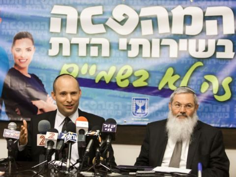 בנט ובן דהן. סכנה להיתר המכירה במשמרת של הציונות הדתית [צילום: פלאש 90]