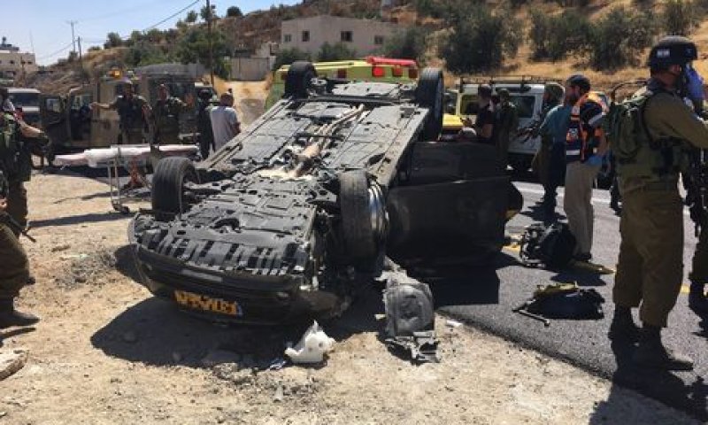 זירת הפיגוע [צילום: כב"ה יו"ש תחנה אזורית יהודה]