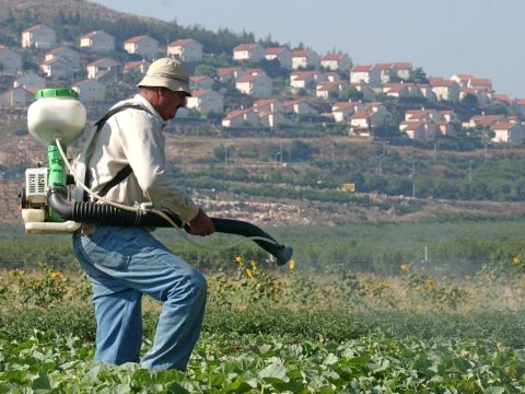 חקלאי לבנוני, ברקע מטולה [AP]