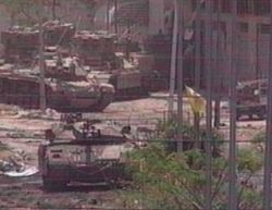 טנקים פועלים בסימטאות שכונת זייתון בעזה [צילום מתוך ערוץ 1]