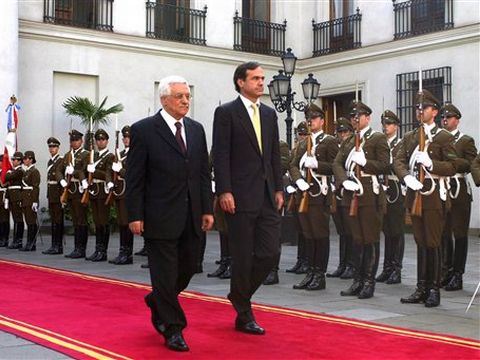 אבו מאזן ושר החוץ של צ'ילה [AP]