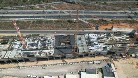 תחנת רכבת מעוין שורק בתהליך בנייה