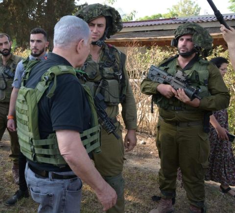 נתניהו סייר בעוטף עזה [צילום: לשכת העיתונות הממשלתית]