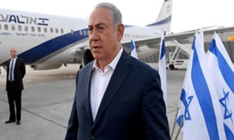 נתניהו לפני המראתו [צילום: חיים צח/לע"מ]