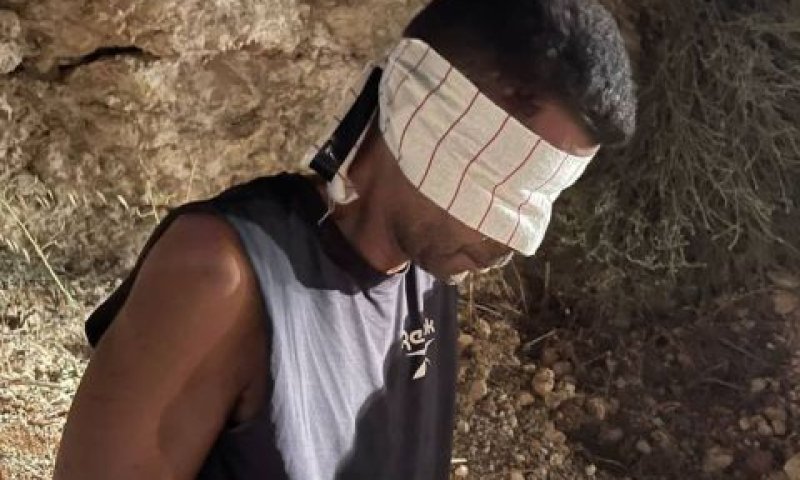 זביידי האב, לאחר שנלכד בעקבות בריחתו מכלא גלבוע [צילום: משטרת ישראל]
