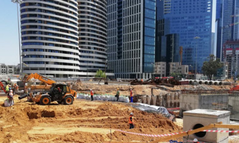 עבודות הרכבת הקלה בת"א [צילום: יגאל יששכרוב]