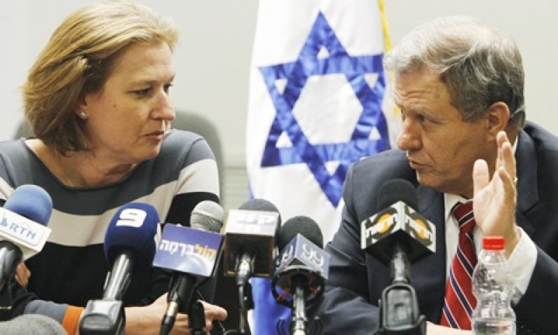 שטרית ולבני. הצהיר שלא הטריד [צילום: פלאש 90]
