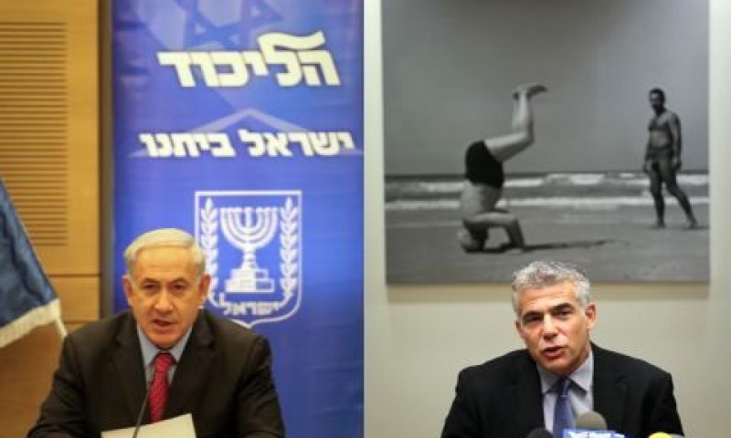 לפיד. מזנב בנתניהו [צילום: פלאש 90]
