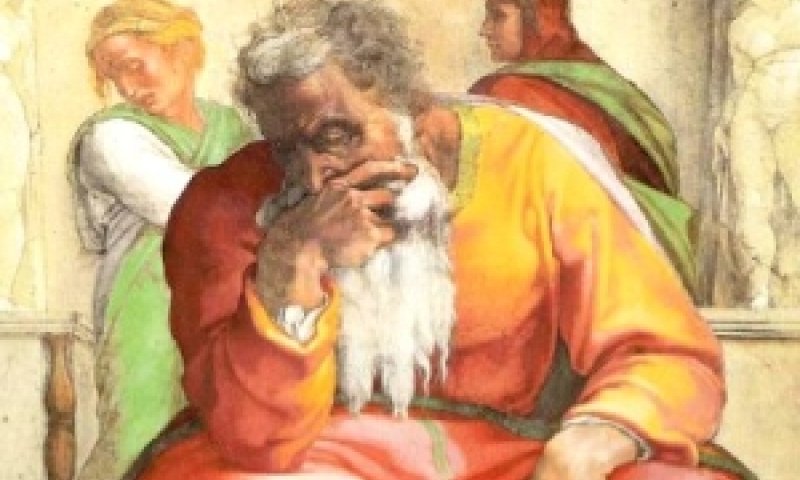 דמות ירמיהו בקפלה הסיסטינית. לנביא אין קשר לדמות המצוירת